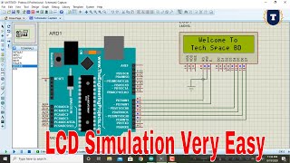 LCD with Arduino Proteus Simulation  Proteus Tutorial Easy For All [upl. by Pantia605]