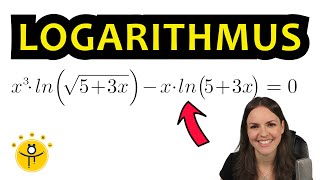 Logarithmusgleichung lösen – Gleichung mit ln lösen Logarithmus [upl. by Nitin]