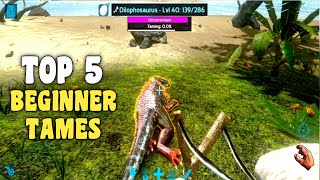 Ark Mobile  Top 5 Beginner Tames With Their Ability  Beginner Tames Ark Mobile [upl. by Casi]