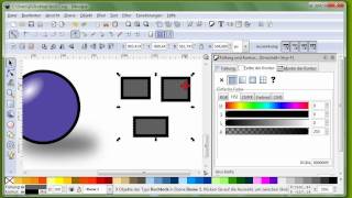 20 Inkscape Teil 3 Füllung Farbverlauf Muster Konturlinie [upl. by Manwell]