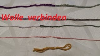 164Wolle ohne Knoten verbinden StrickenTutorial Handarbeit [upl. by Hurwit805]