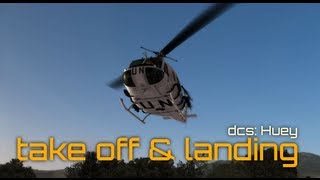 DCS Uh1H Huey Take off and Landing Practice [upl. by Hannasus]