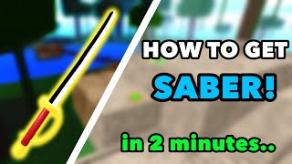 How to get SABER in 2 minutes Blox Fruits [upl. by Erdrich]