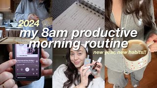 my 2024 8am morning routine 🤍 productive motivating and realistic [upl. by Clemente]