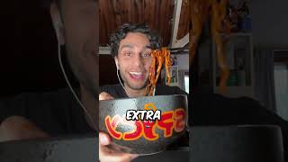 Eating 3X SPICY Noodles Challenge 🥵 hotter than buldak [upl. by Jori]