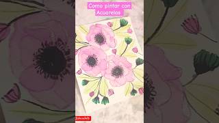 Como pintar con Acuarelas para Principiantes art watercolors comopintar acuarelas viral [upl. by Rodd]