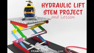 Hydraulic Lift STEM Project and Exploring Pascals Law [upl. by Aehsrop]