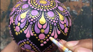 how to paint christmas ornaments  mandala dot painting [upl. by Krenn]