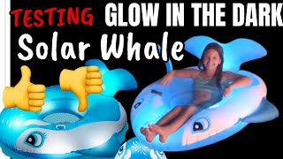 GLOW IN THE DARK INFLATABLE WHALE  Product review  collaboration amazon review [upl. by Melbourne112]