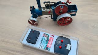 Wilesco Z360 27MHz Wireless Remote Control on a D40 Steam Tractor old model [upl. by Yhtir]