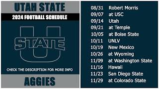 2024 Utah State Aggies Football Schedule [upl. by Nodab]