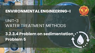 3234 Problem 5 on Sedimentation  CE602 [upl. by Anitsirc]