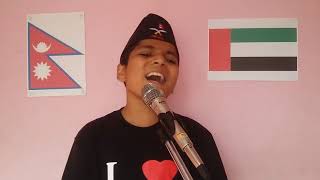 UNITED ARAB EMIRATES quot Ishy Biladi quot National Anthem amp Nepal Cover 12 Yrs Nepalese boy Sandarv Aryal [upl. by Rumit]