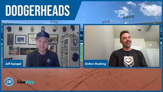 Dalton Rushing interview Dodgers prospect talks left field development MLB Draft amp more [upl. by Atteyek402]