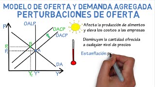 Modelo de oferta y demanda agregada perturbaciones de oferta  Cap 36  Macroeconomía [upl. by Wynnie]