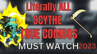 ALL SCYTHE True Combos in 1 Minute brawlhalla scythe [upl. by Ahsiekit649]