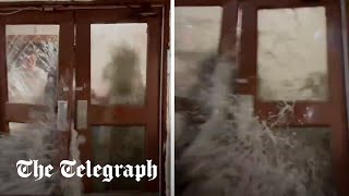 US military base ravaged by massive wave in Marshall Islands [upl. by Frame]