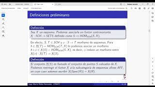 Clase 9 Esquemas como Funtores Esquemas y CE 2024 [upl. by Rema]