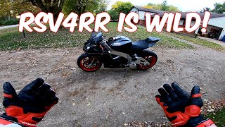 2019 APRILIA RSV4 RR FIRST RIDE [upl. by Siravat557]