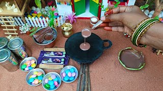 Miniature Chocolate Dosa Recipe  Mini Cooking  Dairy Milk Chocolate Recipe  Miniature housewife [upl. by Zenas]