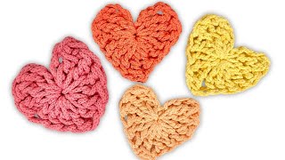 How to Crochet a Heart Coaster  Super Easy and Beginner Friendly [upl. by Augustus564]