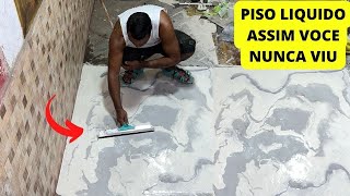 FAÇA VOCE MESMO PISO LIQUIDO CASEIRO COM CIMENTO NIVELANTE BRANCO RENOVE SEU PISO SEM QUEBRA NADA [upl. by Wahkuna]