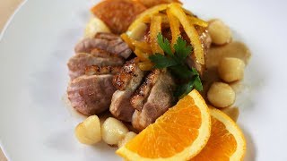 How to make an authentic canard a lorange duck breasts with sweet and sour orange sauce [upl. by Allemap]