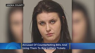 Charges Tana Spitzengel Counterfeited Bills Used Them To Buy Lottery Tickets [upl. by Soinotna]