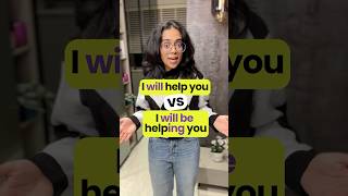 quotI will helpquot vs quotI will be helpingquot  Big Difference 😱  30 Sec Grammar Tips englishgrammar esl [upl. by Enymzaj673]