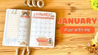 January Plan With Me  Kiki’s Delivery Service 🧹🐈‍⬛ Bullet Journal Setup [upl. by Ahsieyt]