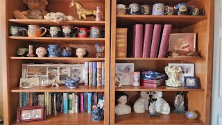 BOOKSHELF TOUR 2024  Bookcase Decorating [upl. by Orth692]