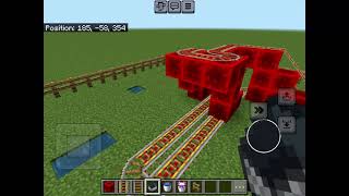 Axolotl redstone rollercoaster  Minecraft Pocket Edition 121 idea [upl. by Ynaffets]