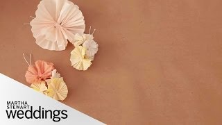 Crêpe Paper Floral Wedding Craft  DIY Weddings  Martha Stewart Weddings [upl. by Lohse]