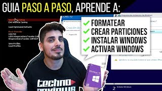 IDEAL TÉCNICOS COMO FORMATEAR CREAR PARTICIONES INSTALAR Y ACTIVAR WINDOWS [upl. by Paxton]