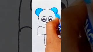 Cute ice cream drawing easy and simple drawing for kids and toddlers shorts ytshorts satisfying [upl. by Cran]