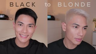 DIY Platinum Blonde for Men  Dark Hair to Blonde [upl. by Eeryk]