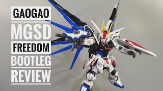 GaoGao MGSD Freedom Gundam Bootleg 3rd Party Kit Review [upl. by Nekcarb556]