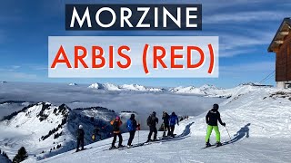 Ski France  The Arbis Red Morzine  Les Gets  Portes Du Soleil [upl. by Notniuqal22]