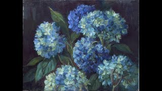 Katya Held Oil Painting Demonstration Hydrangeas [upl. by Ivad513]