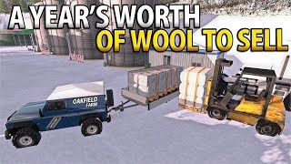 A YEARS WORTH OF WOOL TO SELL  Farming Simulator 17  Oakfield Farm  Episode 29 [upl. by Direj599]