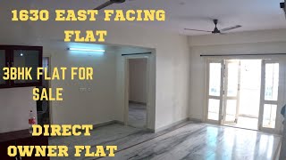 1630 SQFT  EAST FACING 3BHK FLAT FOR SALE  MANIKONDA [upl. by Tterraj675]