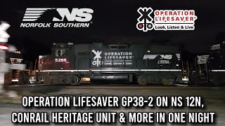 Operation Lifesaver GP382 On NS 12N Conrail Heritage Unit amp More In One Night [upl. by Darnall]