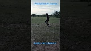 Rehab journey aclrecovery meniscustear kneepain injuryrecovery plyometrics agilitydrills knee [upl. by Lewak]