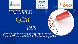 Exemple des QCM des concours publique [upl. by Anailuy371]