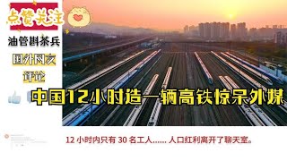 中国30人12小时造一辆高铁震撼老外。印度：我的人口红利就没了？ [upl. by Allertse155]