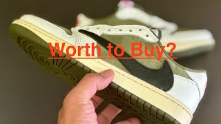 Detailed Look at Travis Scott Jordan 1 Low Medium Olive  Solevigor [upl. by Lellih]