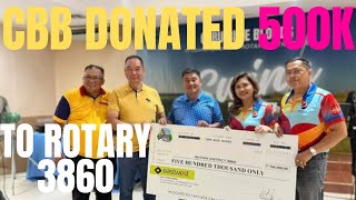 CEBU BLUE BLOODS CBB DONATED HALF MILLION PESOS TO ROTARY D3860 MARCH 2024 LED by RD DOUGLAS RUFINO [upl. by Odama982]