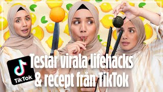 TESTAR VIRALA LIFEHACKS amp RECEPT FRÅN TIKTOK [upl. by Aihsenrad]