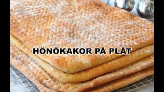 Hönökakor på plåt hönökaka bröd bread brödrecept [upl. by Ninerb]