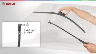 Small Pin Connection  How to Install Bosch XpressFIT PRO Wiper Blades [upl. by Arraes]